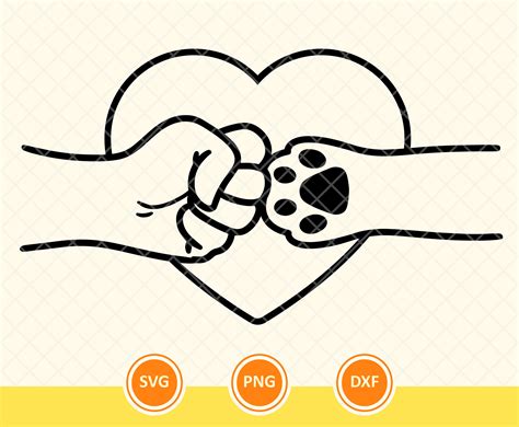 Cat Human Fist Bump Svg Cat Paw Svg Heart Svg Cat Mom Cat Etsy Australia