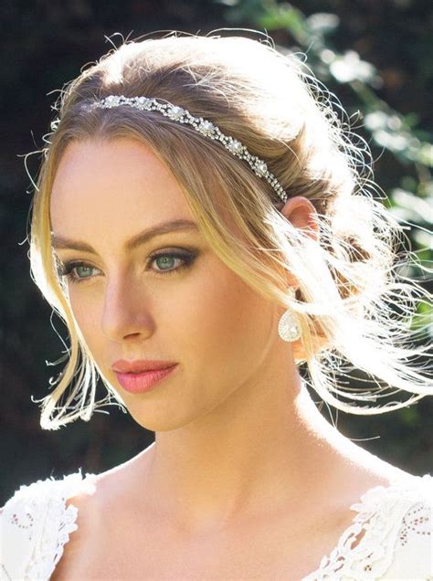 Pearl And Crystal Bridal Headband Wedding Headpiece By Amyobridal