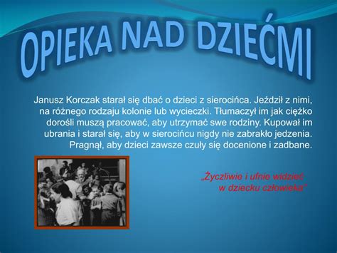 PPT JANUSZ KORCZAK OPIEKUNEM DZIECI PowerPoint Presentation Free