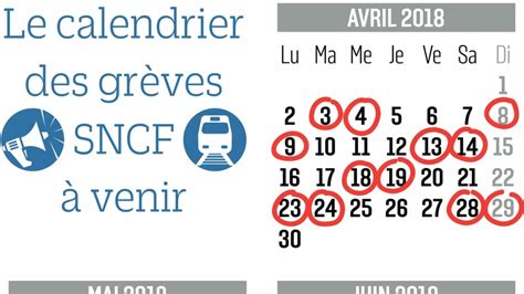 Greves Sncf Ou Comment Survivre Aux 3 Prochains Mois Calendrier Des