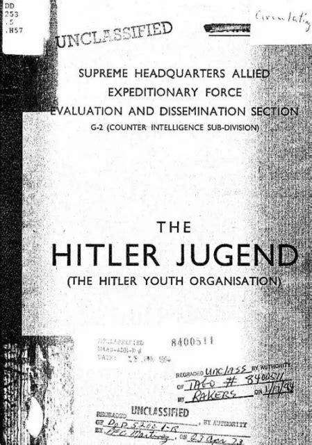 Us Bericht The Hitler Jugend Hitler Youth Organisation Shaef