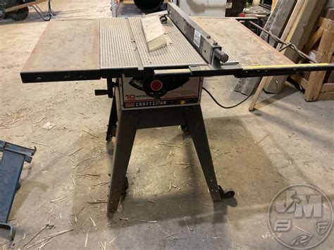 Craftsman 10” Motorized Table Saw Jeff Martin Auctioneers Inc