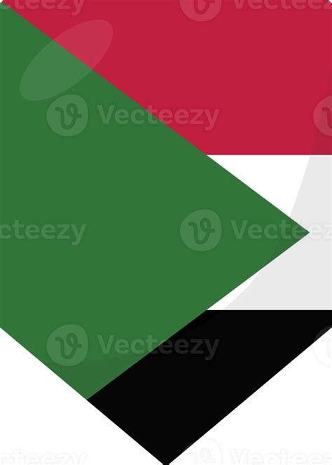 Sudan Flag Pennant 3d Cartoon Style 36497160 Png