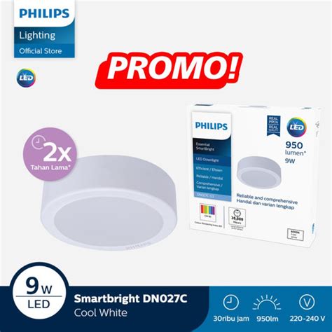 Promo Lampu Philips Downlight Dn027c G3 Led9cw 9w 220 240v D150