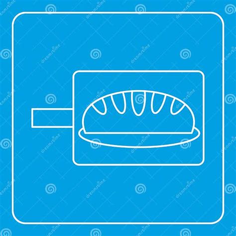 Esquema Del Icono De La Hornada Del Pan Ilustración Del Vector