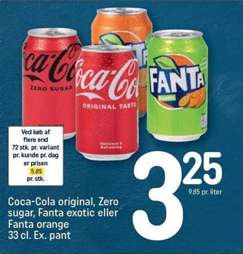 Coca Cola Original Zero Sugar Fanta Exotic Eller Fanta Orange Cl