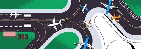 Airport Runway Top View Stock Illustrations 527 Airport Runway Top