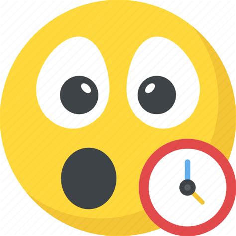 Clock emoji, emoticon, reminder, surprised, waiting icon