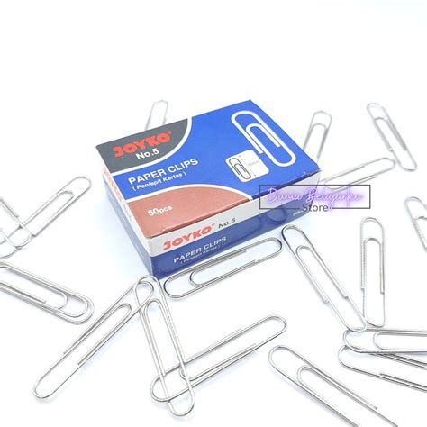 Jual Paper Clip No 5 Joyko Klip Kertas Besar Jumbo Penjepit Kertas Isi