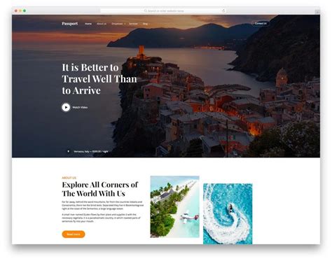 Free Travel Agency Website Templates With Premium Features