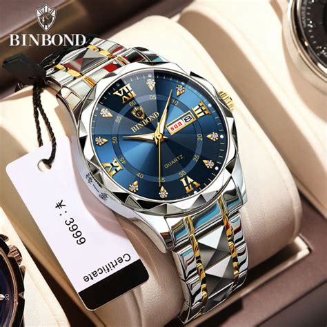 BINBOND Watch For Men Original 2023 New Nightlight Waterproof Business