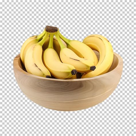 Premium Psd Bowl Of Bananas Isolated On Transparent Background