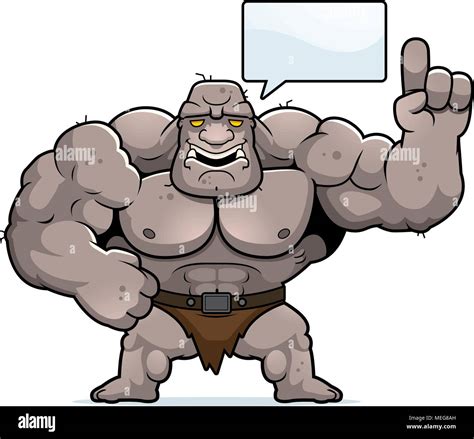 A Cartoon Illustration Of An Ogre Talking Stock Vector Image And Art Alamy