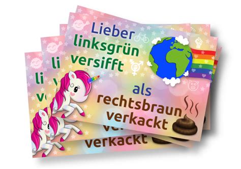 Linksgrün versiffte Sticker Kreaktivismus org