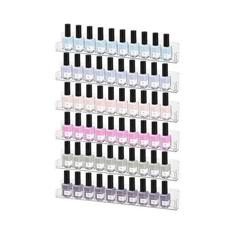 15" Clear Acrylic Nail Polish Organizer Display Shelf (1 piece ...