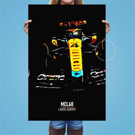 Mclaren Mcl60 Lando Norris 2023 Formula 1 Print Poster Wall Etsy