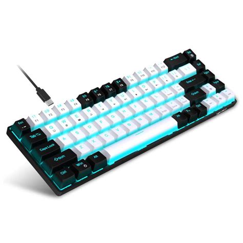 HXSJ V800 Single Backlit Hot Swappable Mechanical Keyboard Blue