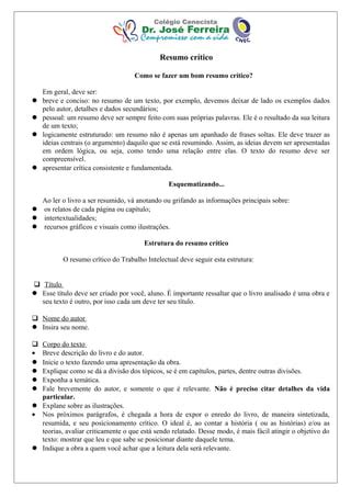 Resumo Critico Pdf