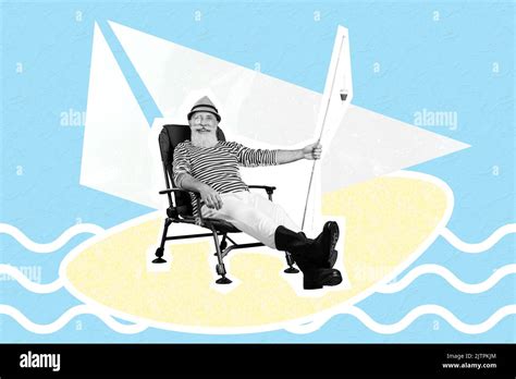 Photo Sketch Graphics Artwork Picture Of Funny Funky Old Guy Having