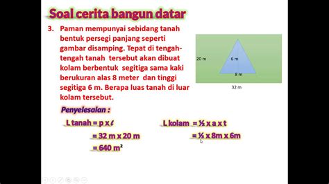 Soal Cerita Keliling Dan Luas Bangun Datar Matematika Kelas Sd