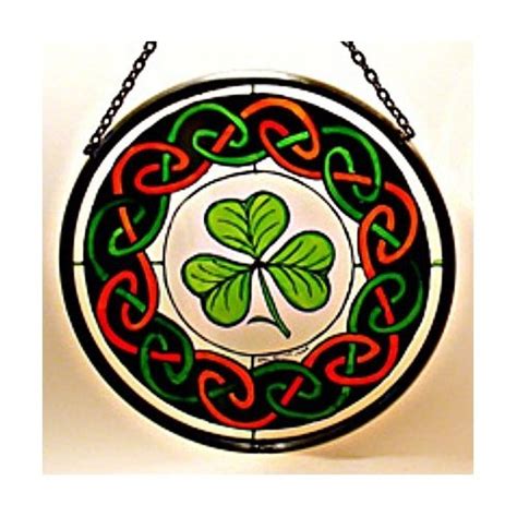 Irish Shamrock In Stained Glass Stained Glass Glass Glass Art