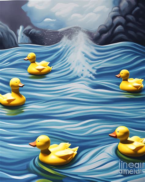 Tidal Wave Painting Hyper Realistic Cute Rubber Creative Fabrica