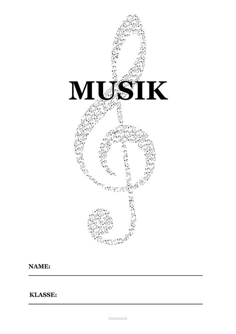 Musik Deckblatt Deckbl Tter F R Musik Als Pdf Happycolorz De