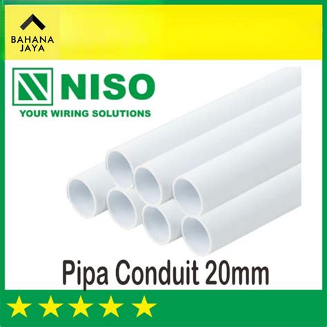 Jual Pipa Listrik Conduit Murah Niso 20mm Panjang 3 Meter Shopee