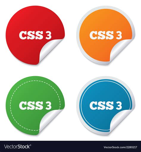 Css Sign Icon Cascading Style Sheets Symbol Vector Image