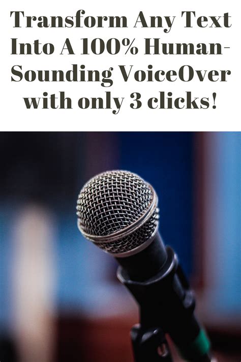 Transform Any Text Into A 100 Human Sounding VoiceOver With Only 3