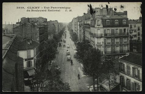 Clichy La Garenne Vue Panoramique Du Boulevard National Carte