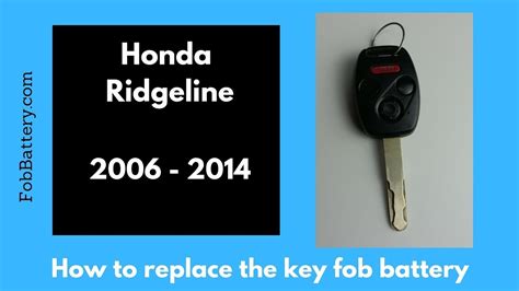 Replacing Battery In Honda Ridgeline Key Fob How To Replace