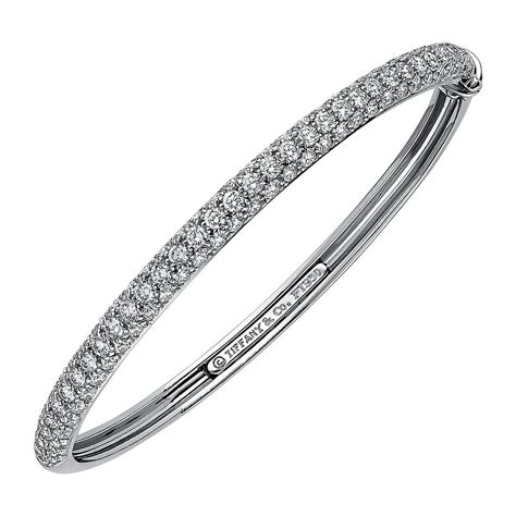 Tiffany And Co Diamond Platinum Bangle Bracelet At Stdibs Tiffany