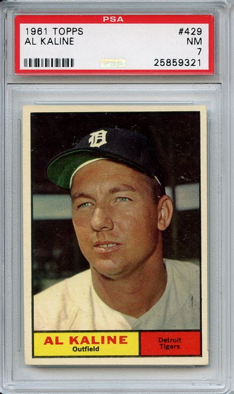 Lot Detail 1961 Topps 429 Al Kaline Psa Nm 7