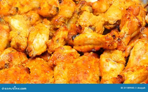 Roasted Chicken Wings Background Stock Image Image Of Baked Snack