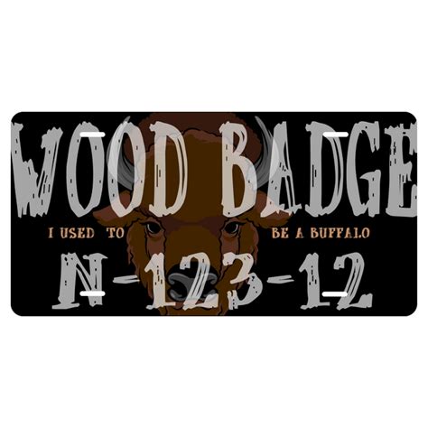 Wood Badge License Plate Buffalo And Course Information