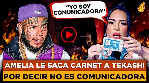 Amelia Alcantara Responde A Tekashi Con Su Carnet De Locutora En Mano