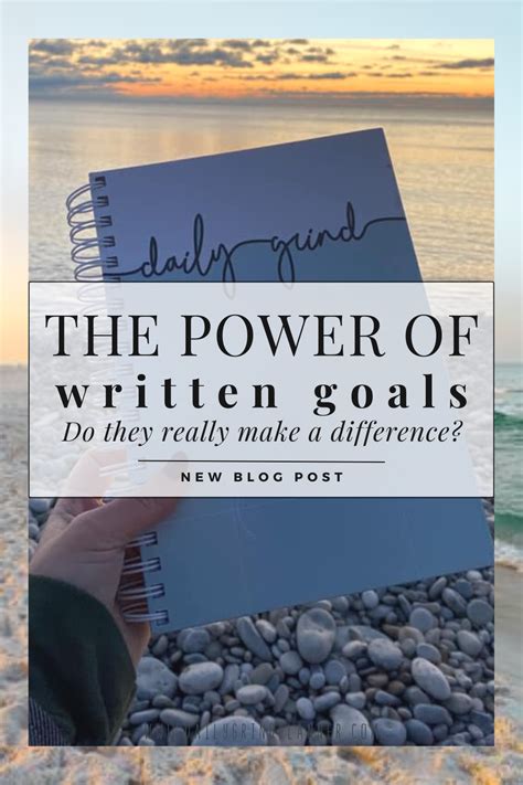 5 Reasons Why You Should Write Out Goals The Daily Grind Planner By