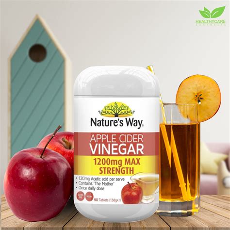 Nature S Way Apple Cider Vinegar Mg Max Strength Tablets