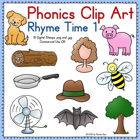 Phonics Clip Art: Alphabet Pack 1 COLOR | Phonics, Clip art, Rhymes