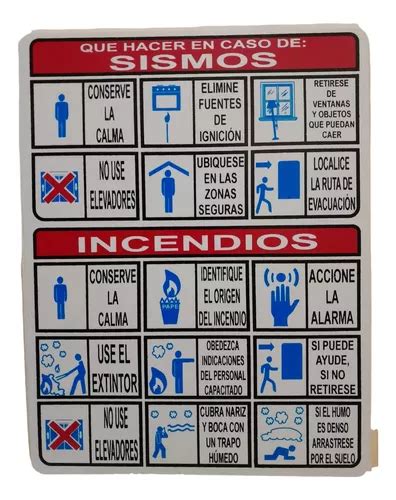 Señalamientos Letrero Kit Protección Civil Seguridad 9 Pzas en venta en