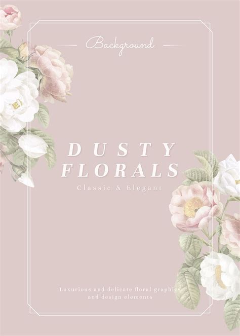 Elegant Floral Frame Design Vector Premium Vector Rawpixel