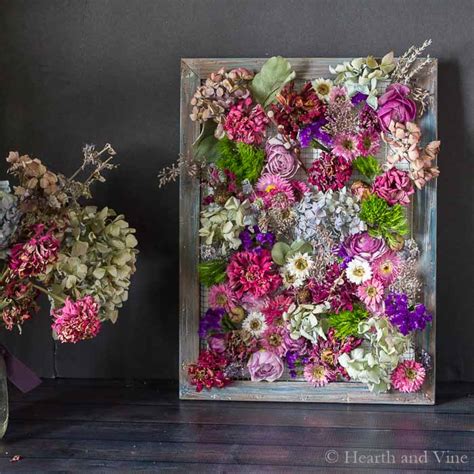 Framed Dried Flowers Makes an Amazing Piece of Art | Hearth and Vine