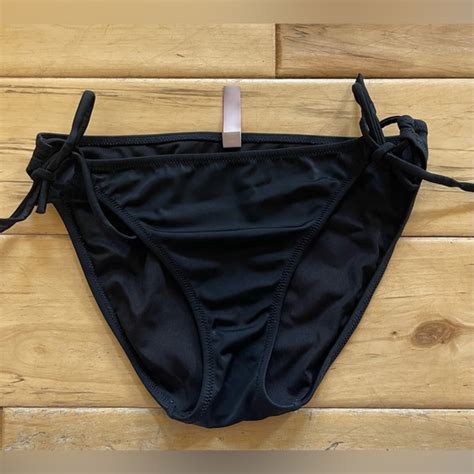 Victoria S Secret Swim Victorias Secret Black Tie Side Swimsuit Bikini Bottoms S Poshmark