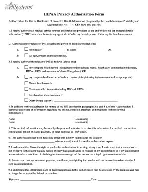 Fillable Online Mychoice HIPAA Privacy Authorization Form