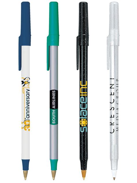 Bic Roundstic Pens Custom Imprinted Logo Promotional Pen