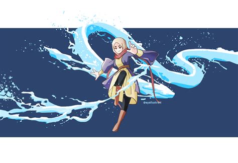 A girl with her water dragon on Behance
