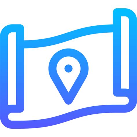 Map Basic Gradient Lineal Color Icon
