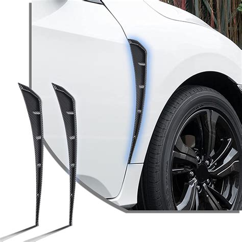 Gkmow Pack 2 Car Fender Side Vents Abs Spoiler Fender