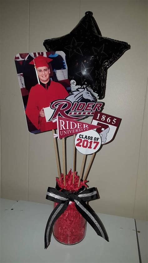 Graduation Centerpiece Customized Vase Picks Party Party